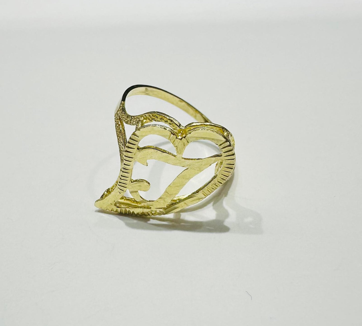 10K GOLD INITIAL LETTER "I" RING -WEIGHT: 1.6gm