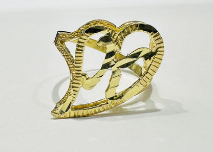 10K GOLD INITIAL LETTER "K" RING -WEIGHT: 1.7gm