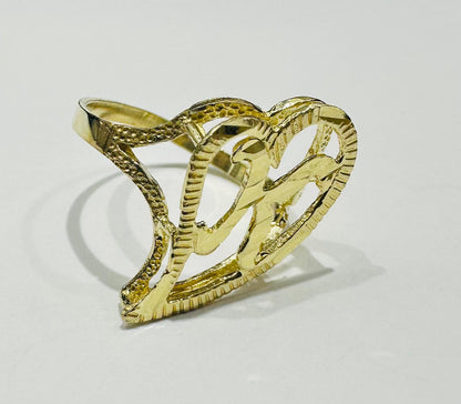 10K GOLD INITIAL LETTER "K" RING -WEIGHT: 1.7gm
