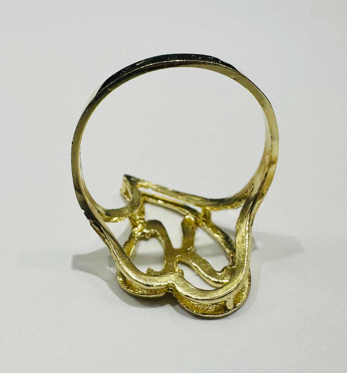 10K GOLD INITIAL LETTER "K" RING -WEIGHT: 1.7gm