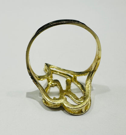10K GOLD INITIAL LETTER "K" RING -WEIGHT: 1.7gm