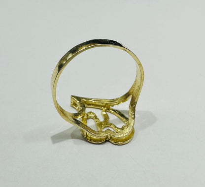 10K GOLD INITIAL LETTER "K" RING -WEIGHT: 1.3gm
