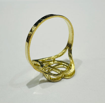 10K GOLD INITIAL LETTER "L" RING -WEIGHT: 1.3gm