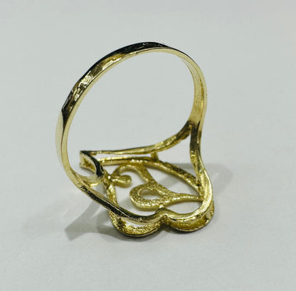 10K GOLD INITIAL LETTER "I" RING -WEIGHT: 1.7gm