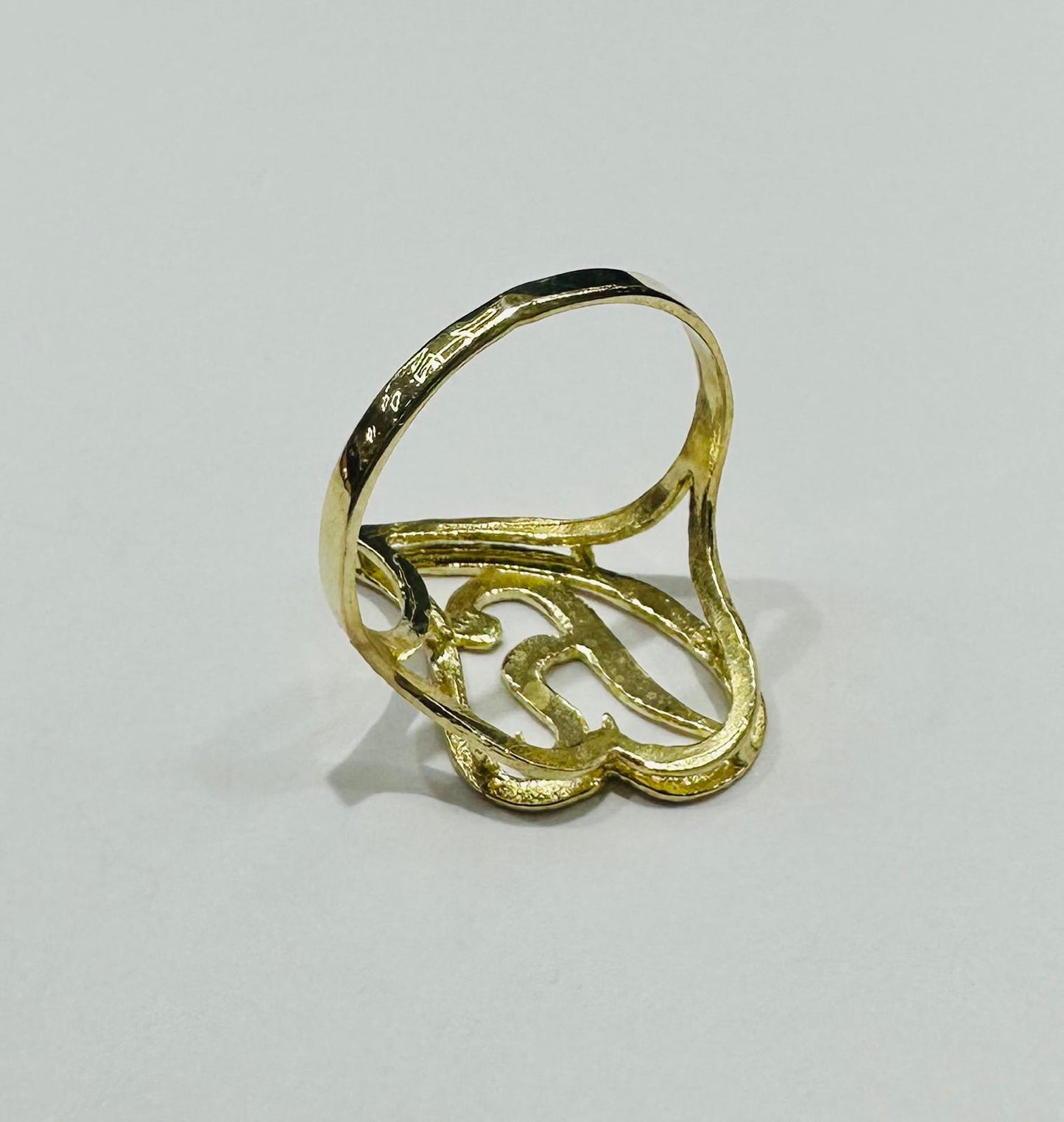 10K GOLD INITIAL LETTER "Y" RING -WEIGHT: 2.0gm