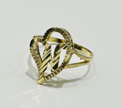 10K GOLD INITIAL LETTER "N" RING -WEIGHT: 1.5gm
