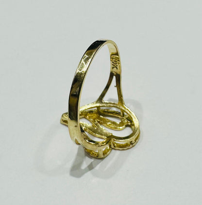 10K GOLD INITIAL LETTER "N" RING -WEIGHT: 1.5gm