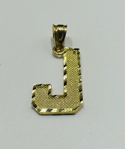 10K GOLD INITIAL LETTER "J" PENDANT