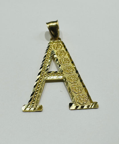 10K GOLD INITIAL LETTER "A" PENDANT- WEIGHT: 1.6gm