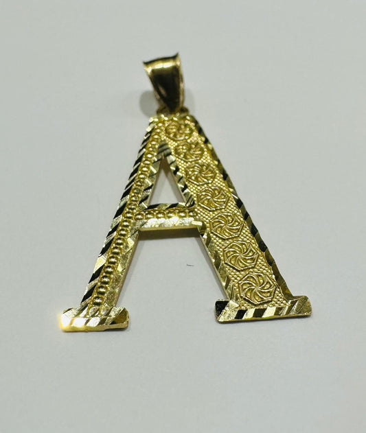 10K GOLD INITIAL LETTER "A" PENDANT- WEIGHT: 1.6gm