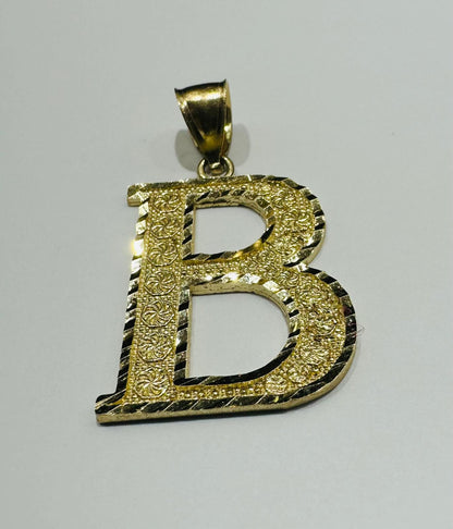 10K GOLD INITIAL LETTER "B" PENDANT- WEIGHT: 2.8gm