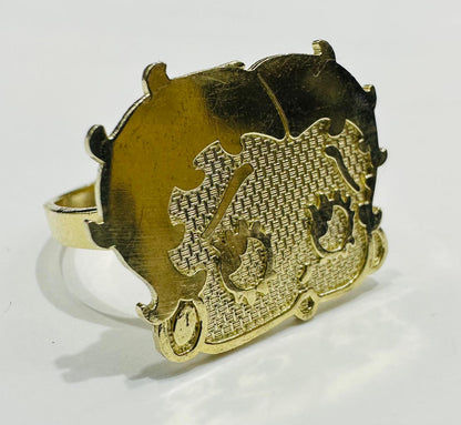 10K GOLD BETTY BOOP RING -WEIGHT: 3.0gm