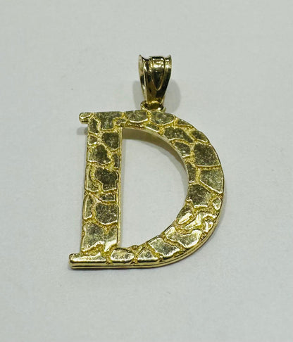 10K GOLD INITIAL LETTER "D" PENDANT