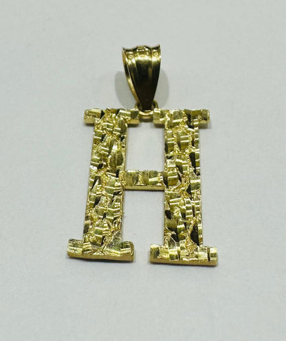 10K GOLD INITIAL LETTER "H" PENDANT