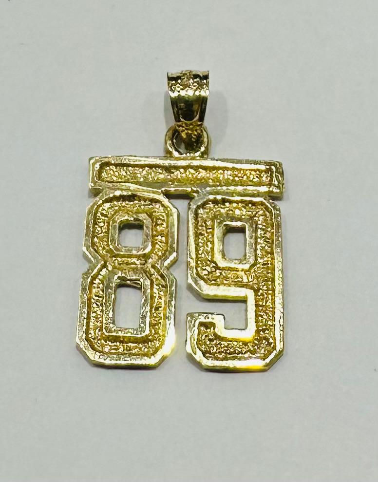 10K GOLD INITIAL NUMBER "89" PENDANT-WEIGHT: 3.1gm
