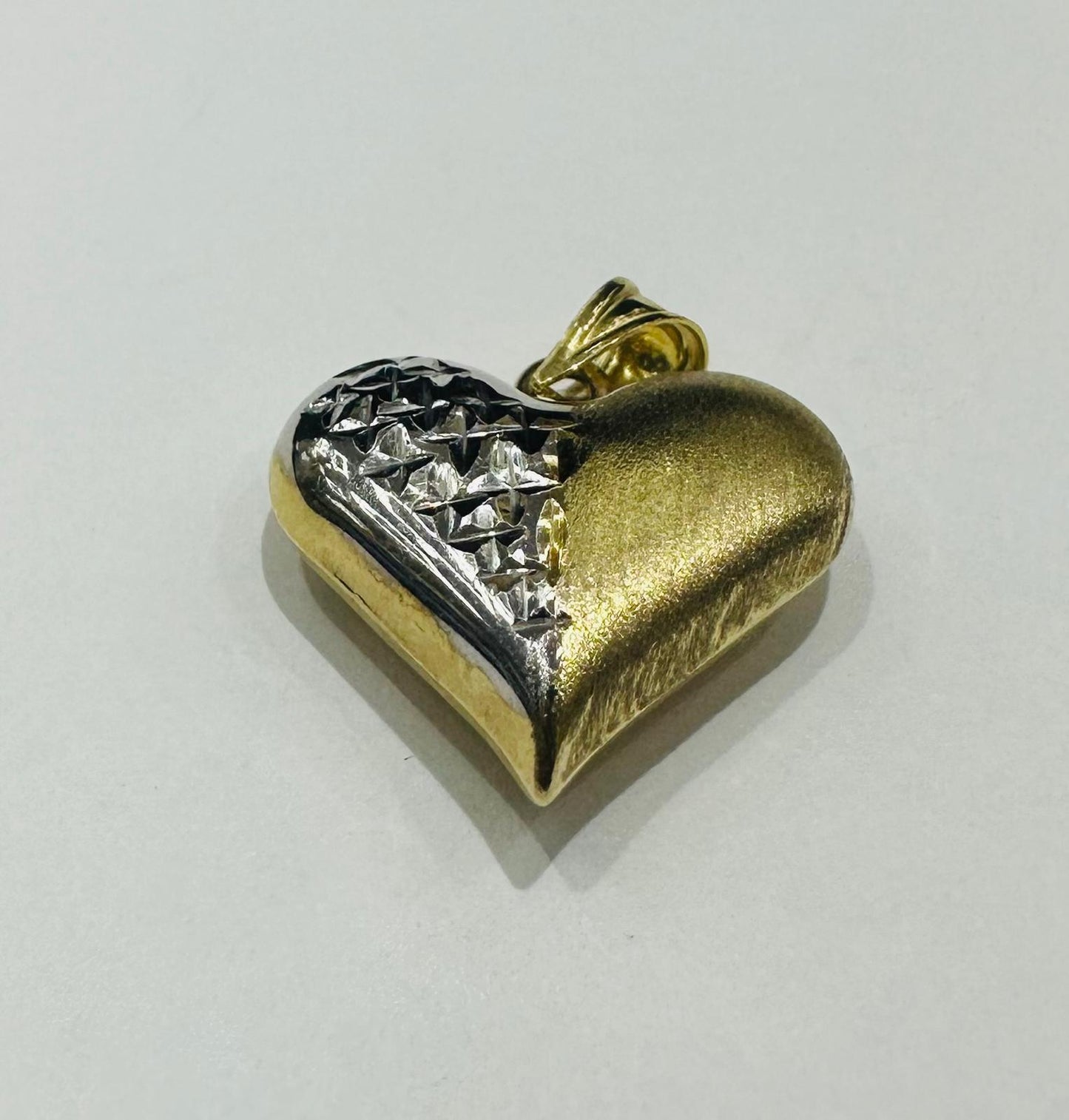 10K GOLD TWO TONED HEART PENDANT