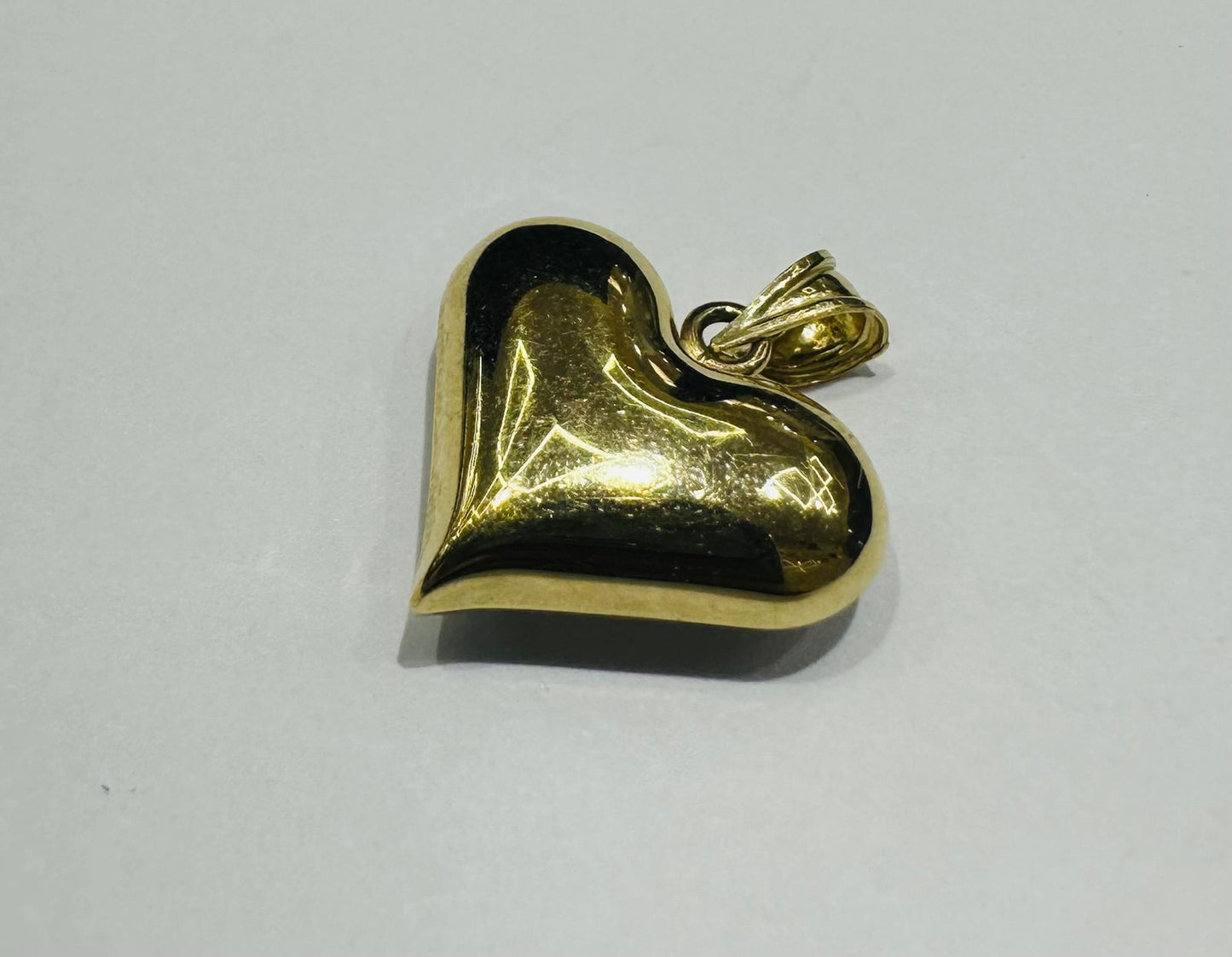 10K GOLD TWO TONED HEART PENDANT