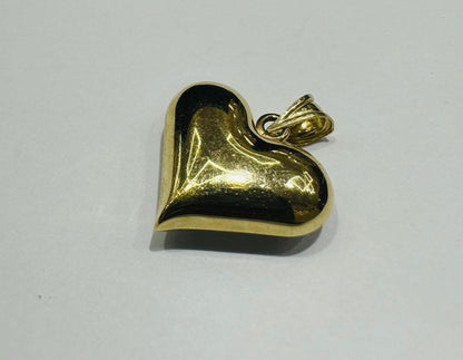 10K GOLD TWO TONED HEART PENDANT