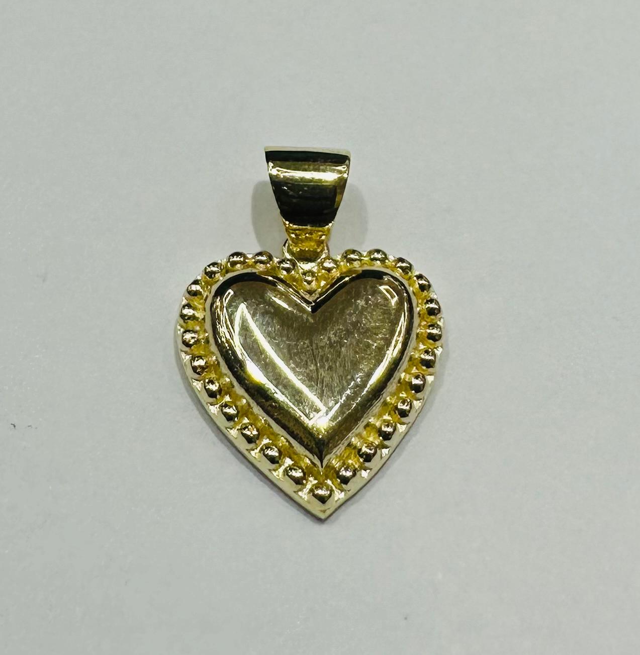 10K GOLD HEART PENDANT- WEIGHT: 2.3gm