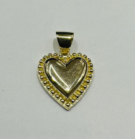 10K GOLD HEART PENDANT- WEIGHT: 2.3gm