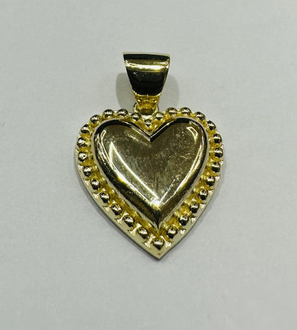 10K GOLD HEART PENDANT- WEIGHT: 2.3gm