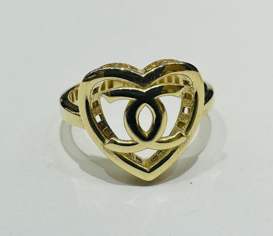 10K GOLD HEART RING