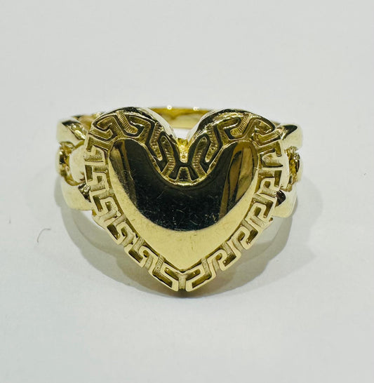 10K GOLD HEART RING