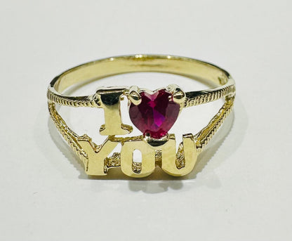 10K GOLD "I LOVE YOU" RING