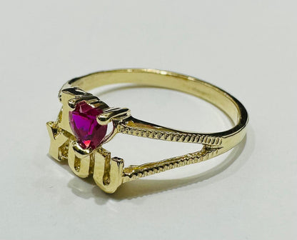 10K GOLD "I LOVE YOU" RING