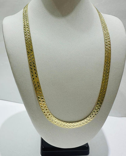 10K GOLD HERRINGBONE CHAIN-18" WEIGHT: 11.9gm