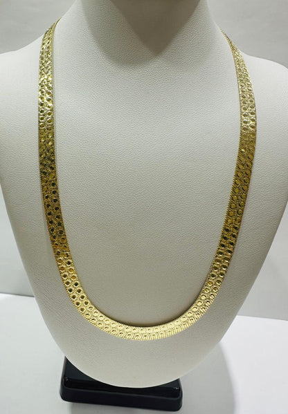 10K GOLD HERRINGBONE CHAIN-18" WEIGHT: 11.9gm