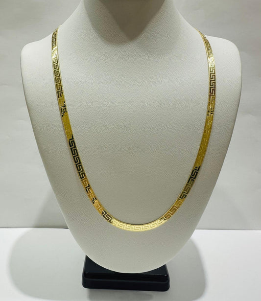 10K GOLD HERRINGBONE CHAIN-18" WEIGHT: 9.2gm