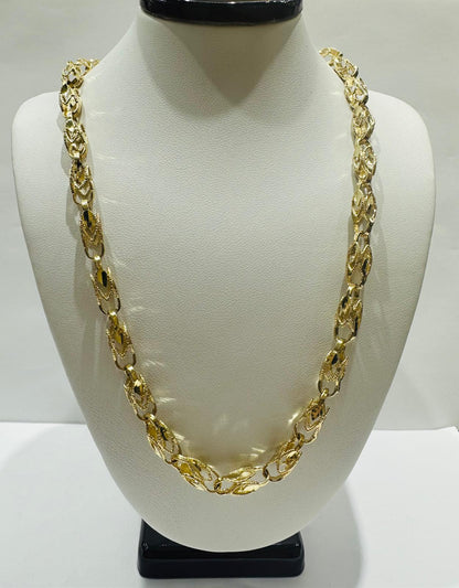 10K GOLD TURKISH NECKLACE-22" WEIGHT: 25.6gm