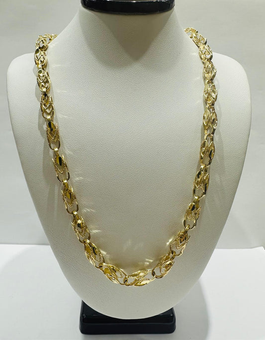 10K GOLD TURKISH NECKLACE-22" WEIGHT: 25.6gm