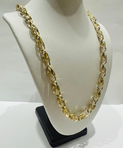 10K GOLD TURKISH NECKLACE-22" WEIGHT: 25.6gm