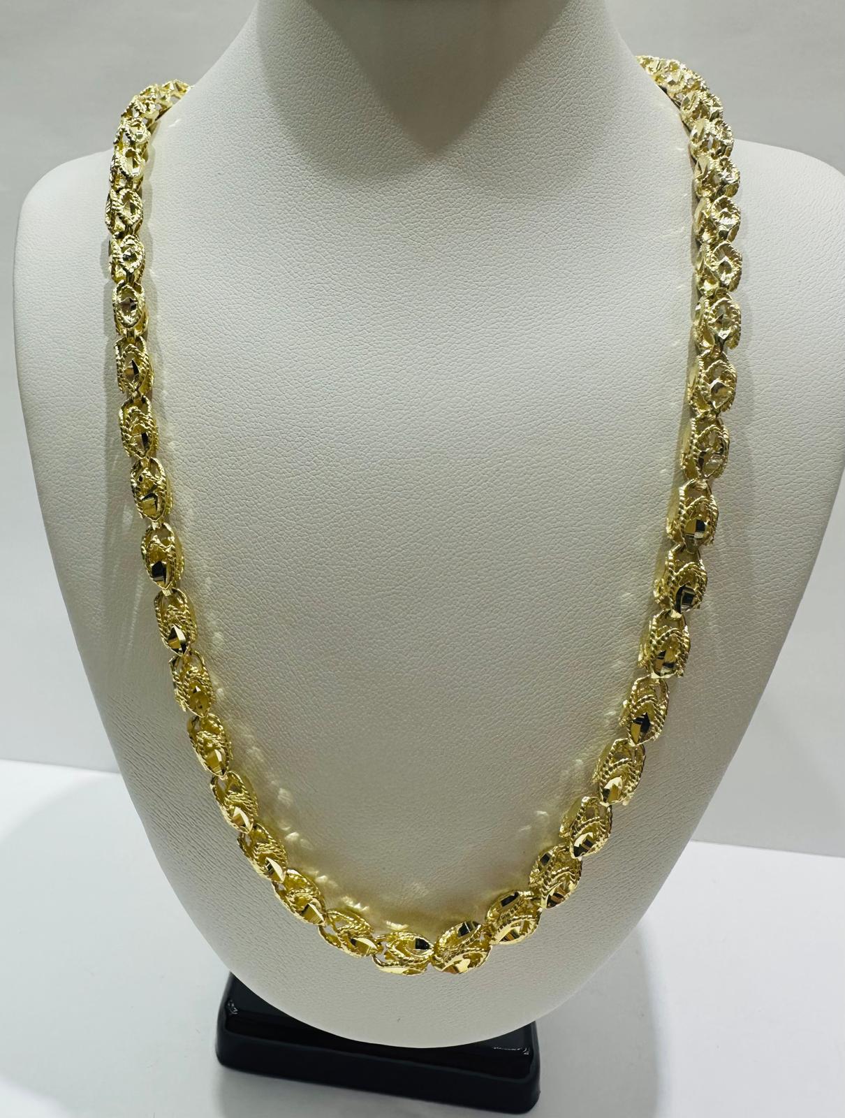 10K GOLD TURKISH NECKLACE-24" WEIGHT: 34.5gm