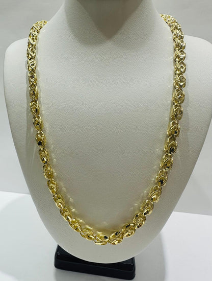 10K GOLD TURKISH NECKLACE-24" WEIGHT: 34.5gm