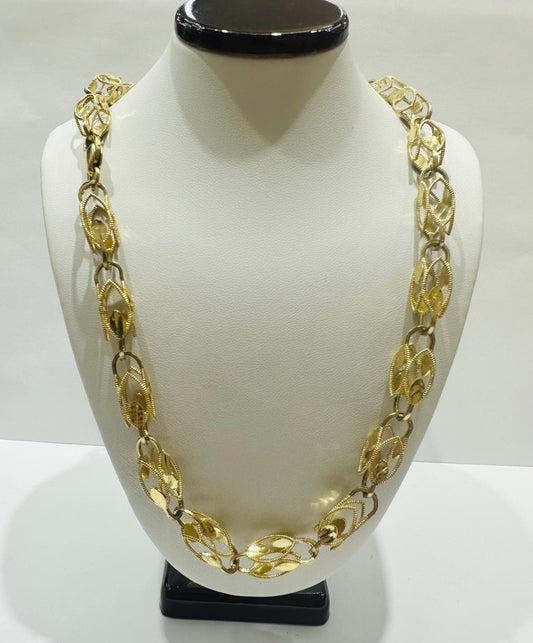 10K GOLD TURKISH NECKLACE-22" WEIGHT: 40.7gm