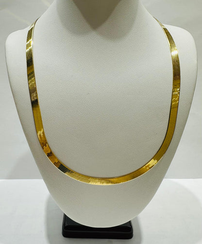 10K GOLD HERRINGBONE CHAIN-16" WEIGHT: 7.1gm