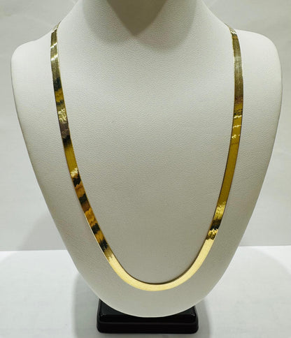 10K GOLD HERRINGBONE CHAIN-18" WEIGHT: 5.0gm