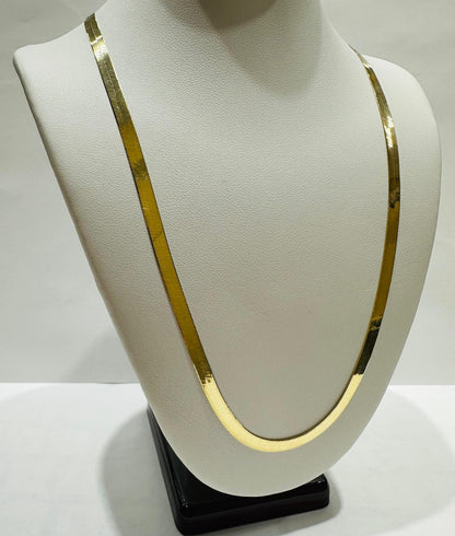 10K GOLD HERRINGBONE CHAIN-18" WEIGHT: 5.0gm