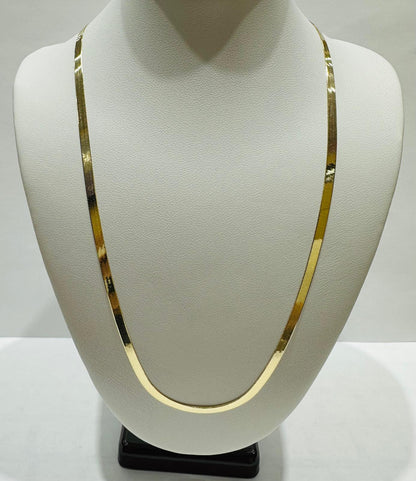10K GOLD HERRINGBONE CHAIN- 20" WEIGHT: 4.4gm