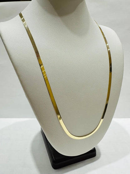 10K GOLD HERRINGBONE CHAIN- 20" WEIGHT: 4.4gm