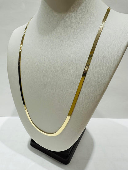 10K GOLD HERRINGBONE CHAIN- 20" WEIGHT: 4.4gm