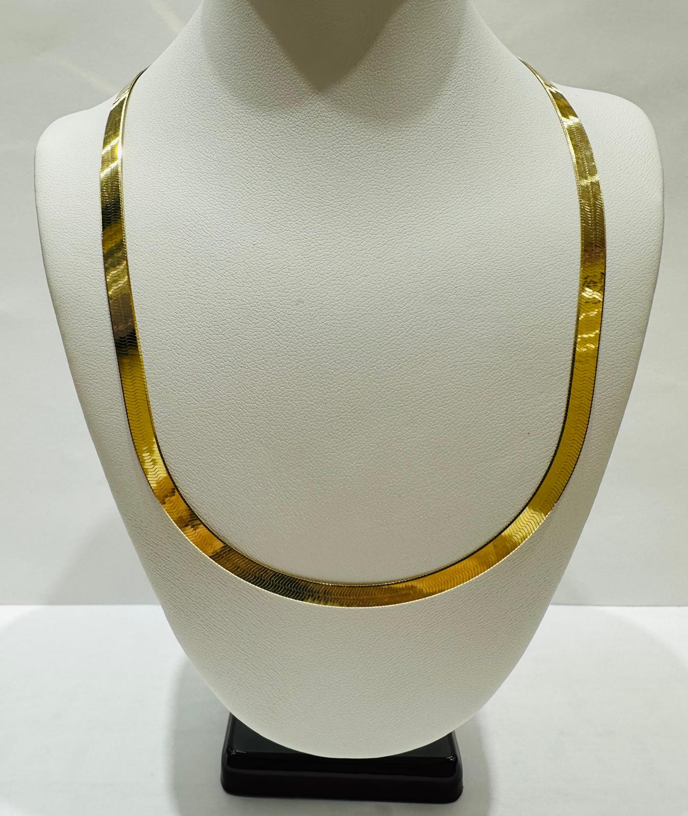 10K GOLD HERRINGBONE CHAIN-16" WEIGHT: 7.1gm