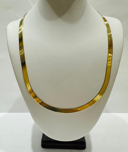 10K GOLD HERRINGBONE CHAIN-16" WEIGHT: 7.1gm