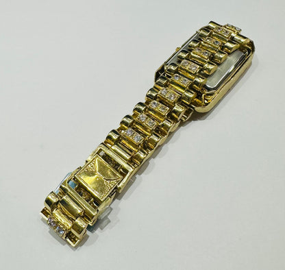 10K GOLD GENEVE CLASSIC GOLD WATCH- WEIGHT: 49.1gm