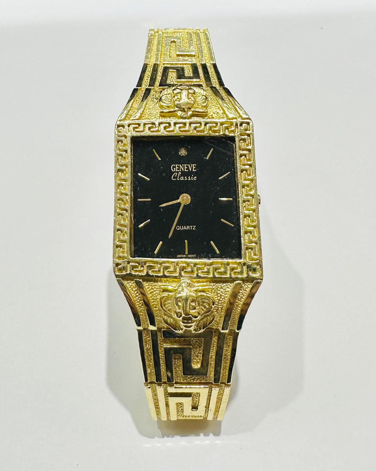 10K GOLD GENEVE CLASSIC GOLD WATCH- WEIGHT: 57.4gm