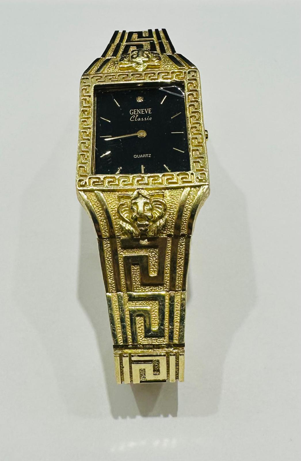 10K GOLD GENEVE CLASSIC GOLD WATCH- WEIGHT: 57.4gm