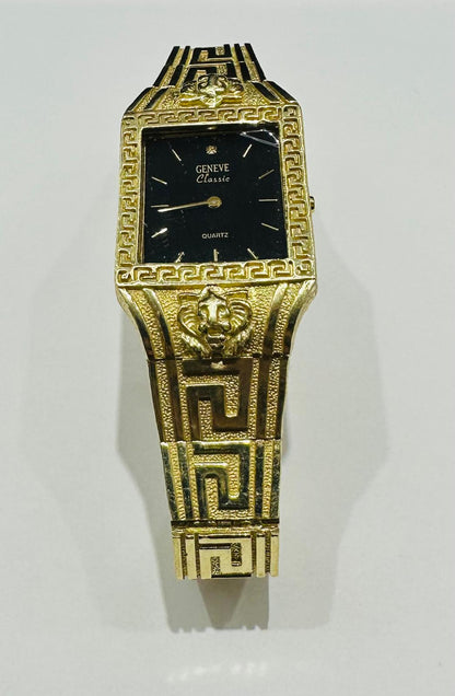 10K GOLD GENEVE CLASSIC GOLD WATCH- WEIGHT: 57.4gm